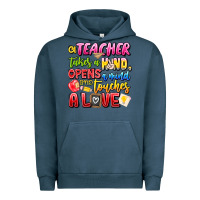 Pigment Midnight Navy a Teacher Takes a Hand Opens a mind and Touches A Urban Hoodie - CowhideDigitalArt