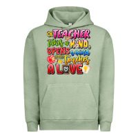 Pigment Oil Green a Teacher Takes a Hand Opens a mind and Touches A Urban Hoodie - CowhideDigitalArt