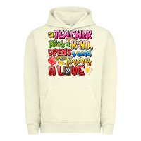 Pigment Pistachio a Teacher Takes a Hand Opens a mind and Touches A Urban Hoodie - CowhideDigitalArt