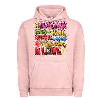 Pigment Salmon a Teacher Takes a Hand Opens a mind and Touches A Urban Hoodie - CowhideDigitalArt