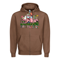 Chestnut Happy Easter Day truck Zipper Hoodie - HowdyJamesFarm