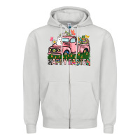 Dove Grey Happy Easter Day truck Zipper Hoodie - HowdyJamesFarm