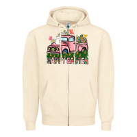 Sandshell Happy Easter Day truck Zipper Hoodie - HowdyJamesFarm