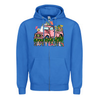 True Royal Happy Easter Day truck Zipper Hoodie - HowdyJamesFarm
