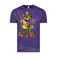 Cloud Purple tree rex trex christmas dinosaur Vintage Tee - MaliasSmallBusiness