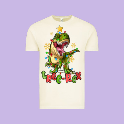 Tree Rex Trex Christmas Dinosaur Vintage Tee Designed By Maliassmallbusiness