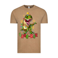 Vintage Coffee tree rex trex christmas dinosaur Vintage Tee - MaliasSmallBusiness