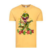Vintage Mustard tree rex trex christmas dinosaur Vintage Tee - MaliasSmallBusiness
