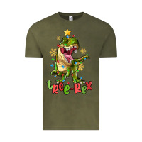 Vintage Olive tree rex trex christmas dinosaur Vintage Tee - MaliasSmallBusiness