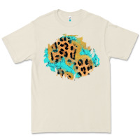 Bone glitter leopard turquoise patch Premium Tee - AdoDesignShop
