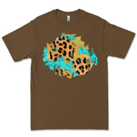 Cacao glitter leopard turquoise patch Premium Tee - AdoDesignShop
