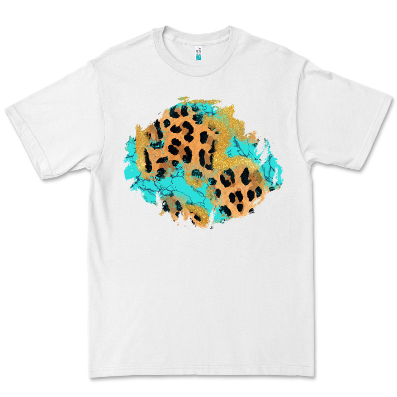 Glitter Leopard Turquoise Patch Premium Tee by AdoDesignShop | Teevron