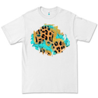 White glitter leopard turquoise patch Premium Tee - AdoDesignShop