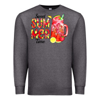 Charcoal Heather sweet summer time waterolor Premium Sweatshirt - CowCowDesign