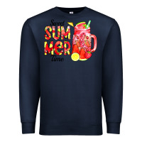 Navy sweet summer time waterolor Premium Sweatshirt - CowCowDesign