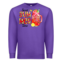 Purple sweet summer time waterolor Premium Sweatshirt - CowCowDesign