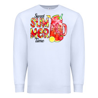White sweet summer time waterolor Premium Sweatshirt - CowCowDesign