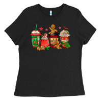 Black christmas cookies coffee Ladies Tee - Jasminsmagicworld