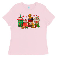 Bubblegum Pink christmas cookies coffee Ladies Tee - Jasminsmagicworld