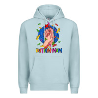 Blue Mist Autism Mom Premium Hoodie - CowGirlArtShop