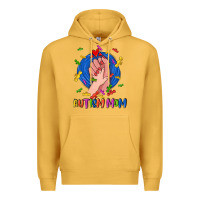 Mustard Autism Mom Premium Hoodie - CowGirlArtShop