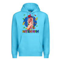 Ocean Blue Autism Mom Premium Hoodie - CowGirlArtShop