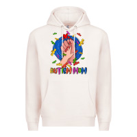 Pale Pink Autism Mom Premium Hoodie - CowGirlArtShop