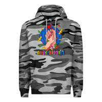 Slate Camo Autism Mom Premium Hoodie - CowGirlArtShop