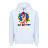 White Autism Mom Premium Hoodie - CowGirlArtShop