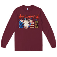 Burgundy Western Star Spangled Baby Cow Long Sleeve Tee - LillyAllenDesigns