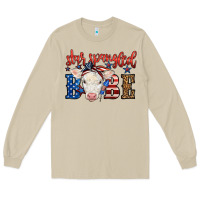 Mushroom Western Star Spangled Baby Cow Long Sleeve Tee - LillyAllenDesigns