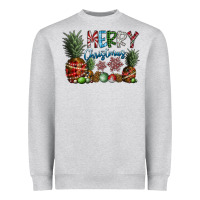 Heather Grey Merry Christmas Heavyweight Sweatshirt - SublimationCraftShop
