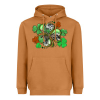Meerkat St. Patrick's Day shamrock leopard and cowhide Heavyweight Hoodie - CowGirlArtShop