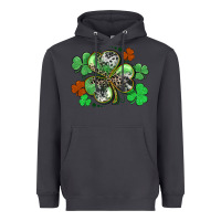 Smoke St. Patrick's Day shamrock leopard and cowhide Heavyweight Hoodie - CowGirlArtShop