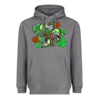 Storm St. Patrick's Day shamrock leopard and cowhide Heavyweight Hoodie - CowGirlArtShop