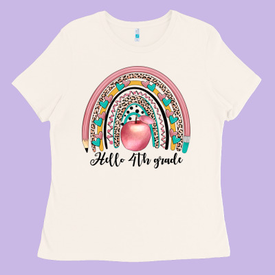 Hello 4th Grade Ladies Tee Designed By Jahusdesignshop
