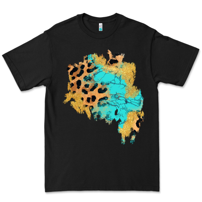 Glitter Leopard Turquoise Patch Premium Tee by AdoDesignShop | Teevron