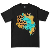 Black glitter leopard turquoise patch Premium Tee - AdoDesignShop