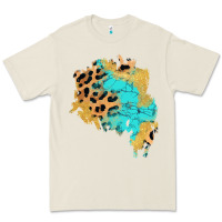Bone glitter leopard turquoise patch Premium Tee - AdoDesignShop