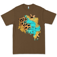 Cacao glitter leopard turquoise patch Premium Tee - AdoDesignShop
