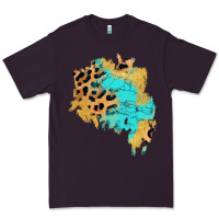 Plum glitter leopard turquoise patch Premium Tee - AdoDesignShop