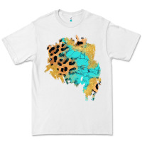 White glitter leopard turquoise patch Premium Tee - AdoDesignShop