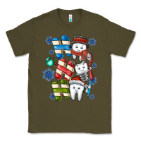 Army Green ho ho ho teeth Classic Tee - CowhideDigitalArt