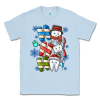 Dusty Blue ho ho ho teeth Classic Tee - CowhideDigitalArt
