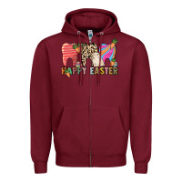 Burgundy Happy Easter Dental Zipper Hoodie - HowdyJamesFarm