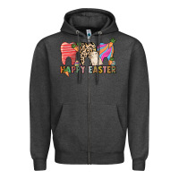 Charcoal Heather Happy Easter Dental Zipper Hoodie - HowdyJamesFarm