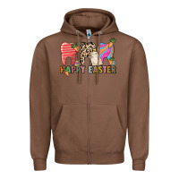 Chestnut Happy Easter Dental Zipper Hoodie - HowdyJamesFarm