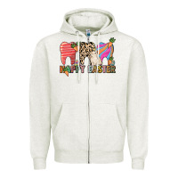 Oatmeal Heather Happy Easter Dental Zipper Hoodie - HowdyJamesFarm