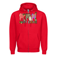 Red Happy Easter Dental Zipper Hoodie - HowdyJamesFarm