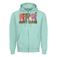 Seafoam Happy Easter Dental Zipper Hoodie - HowdyJamesFarm